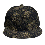 Chinese Koi Carp Pattern Print Snapback Cap