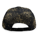 Chinese Koi Carp Pattern Print Snapback Cap