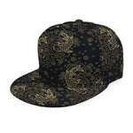 Chinese Koi Carp Pattern Print Snapback Cap