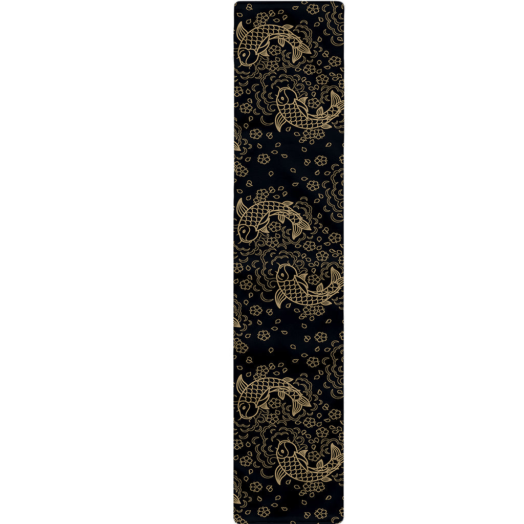 Chinese Koi Carp Pattern Print Table Runner