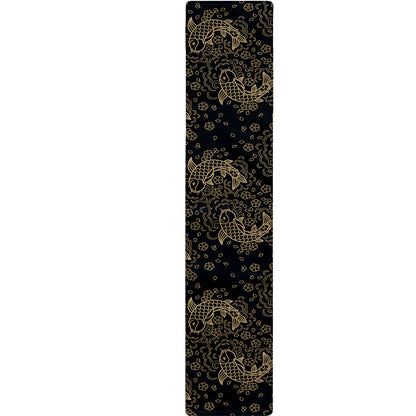 Chinese Koi Carp Pattern Print Table Runner