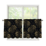Chinese Koi Carp Pattern Print Tier Curtains
