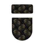 Chinese Koi Carp Pattern Print Toilet Lid And Tank Cover Set