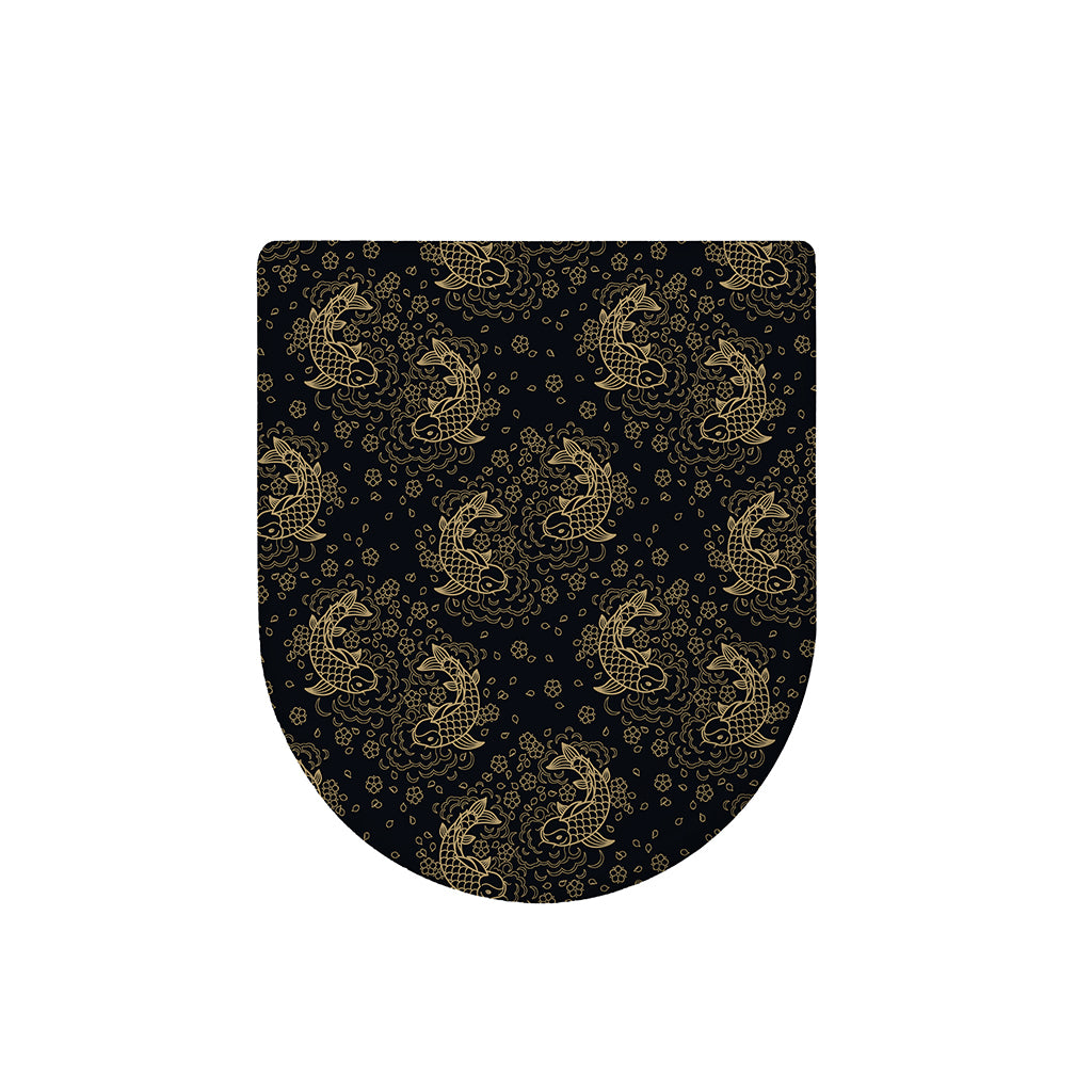 Chinese Koi Carp Pattern Print Toilet Lid Cover