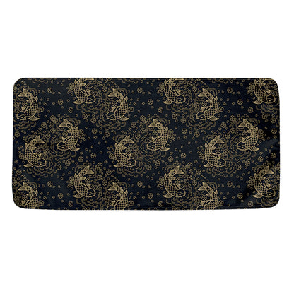 Chinese Koi Carp Pattern Print Towel