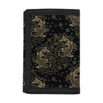 Chinese Koi Carp Pattern Print Trifold Wallet