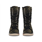 Chinese Koi Carp Pattern Print Winter Boots