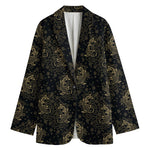 Chinese Koi Carp Pattern Print Women's Blazer