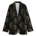 Chinese Koi Carp Pattern Print Women's Cotton Blazer