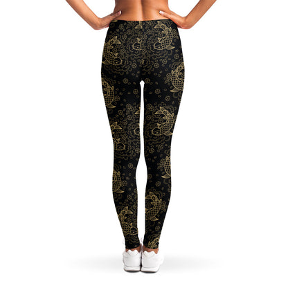 Chinese Koi Carp Pattern Print Women's Leggings