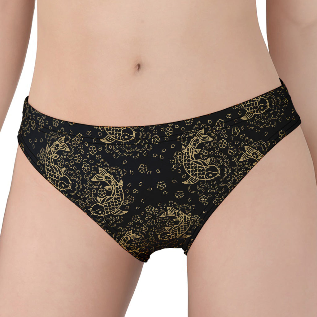 Chinese Koi Carp Pattern Print Women's Panties