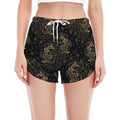 Chinese Koi Carp Pattern Print Women's Split Running Shorts