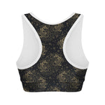 Chinese Koi Carp Pattern Print Women's Sports Bra