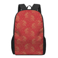 Chinese Koi Fish Pattern Print 17 Inch Backpack
