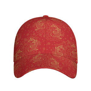 Chinese Koi Fish Pattern Print Baseball Cap