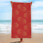 Chinese Koi Fish Pattern Print Beach Towel