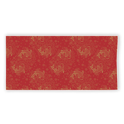 Chinese Koi Fish Pattern Print Beach Towel
