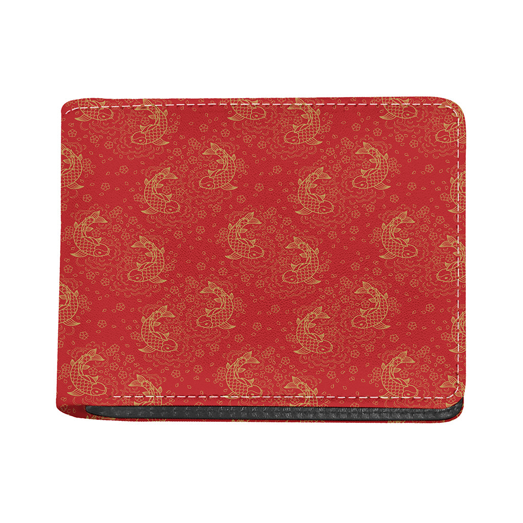 Chinese Koi Fish Pattern Print Bifold Wallet