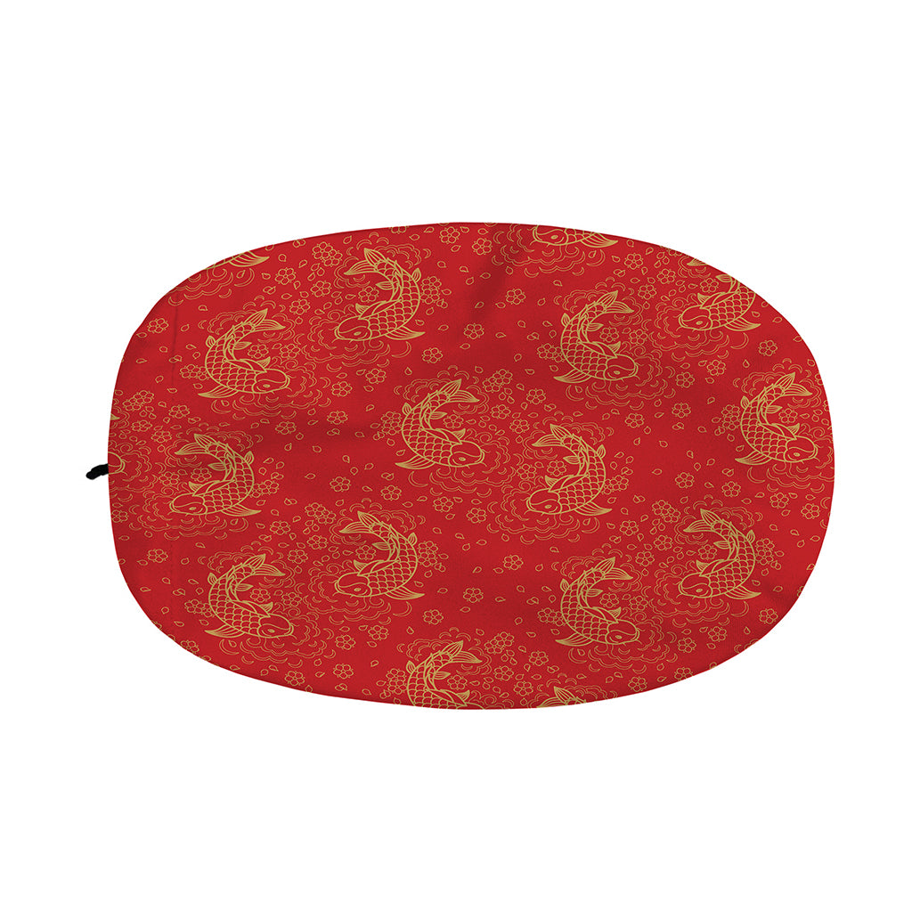 Chinese Koi Fish Pattern Print Car Side Mirror Covers