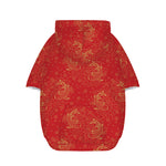 Chinese Koi Fish Pattern Print Dog Zip Up Hoodie