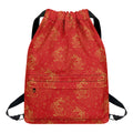 Chinese Koi Fish Pattern Print Drawstring Backpack