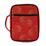 Chinese Koi Fish Pattern Print Front Pocket Bible Bag