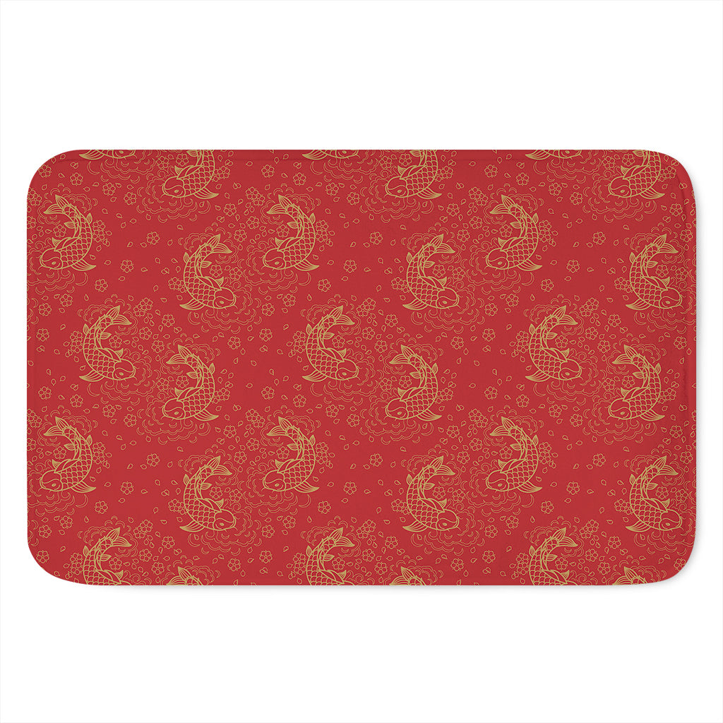 Chinese Koi Fish Pattern Print Indoor Door Mat