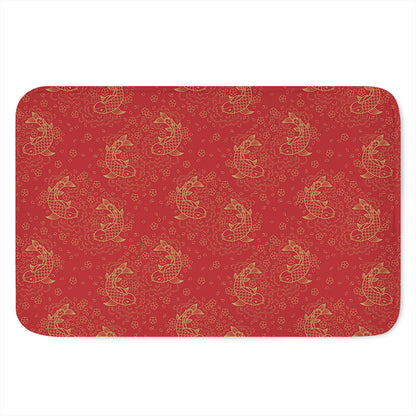 Chinese Koi Fish Pattern Print Indoor Door Mat