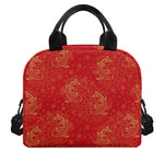 Chinese Koi Fish Pattern Print Insulated Lunch Bag
