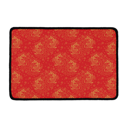 Chinese Koi Fish Pattern Print Kitchen Mat