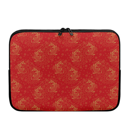 Chinese Koi Fish Pattern Print Laptop Sleeve