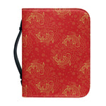 Chinese Koi Fish Pattern Print Leather Bible Cover
