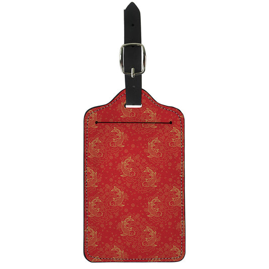 Chinese Koi Fish Pattern Print Luggage Tag