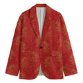 Chinese Koi Fish Pattern Print Men's Blazer