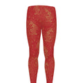 Chinese Koi Fish Pattern Print Men's Leggings