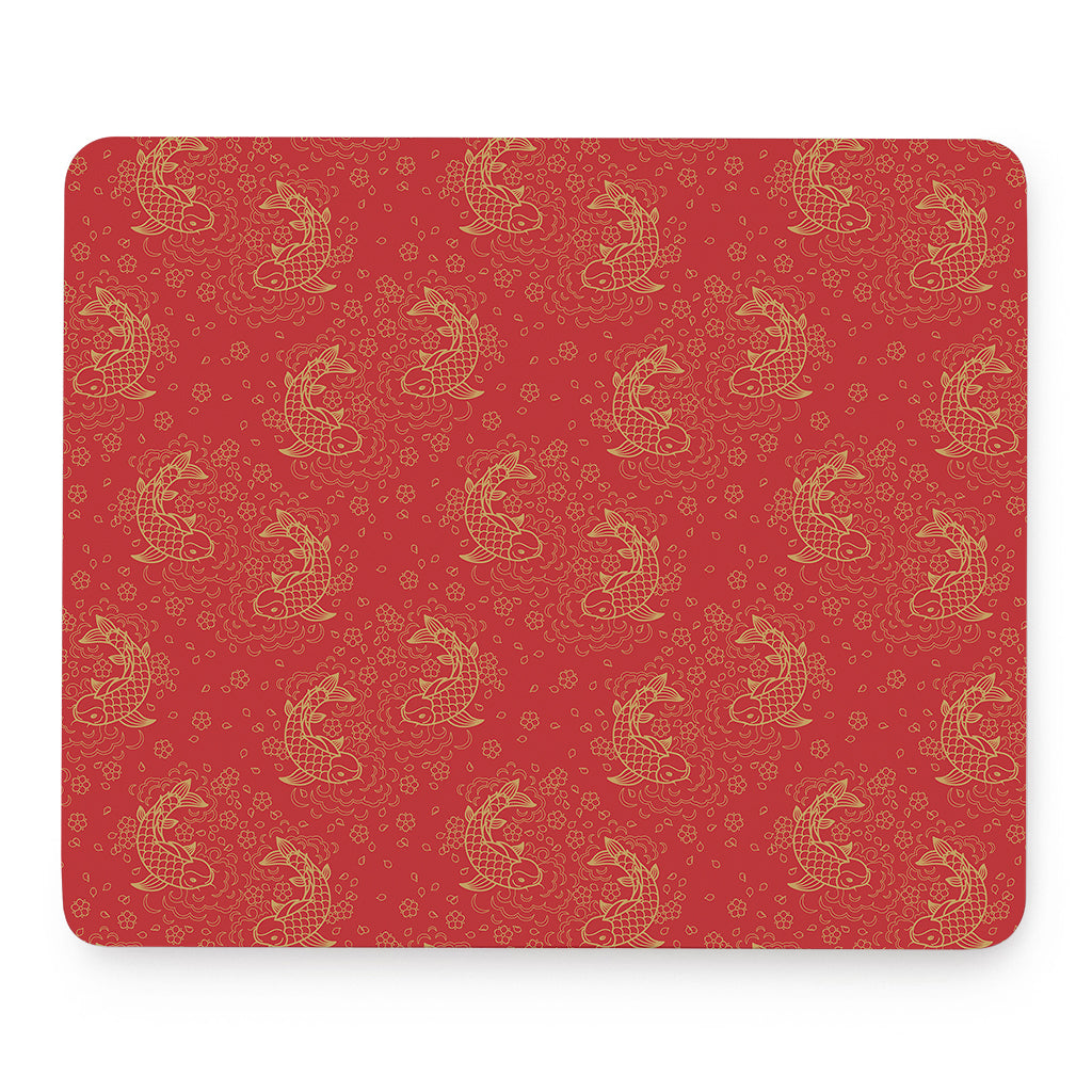 Chinese Koi Fish Pattern Print Mouse Pad