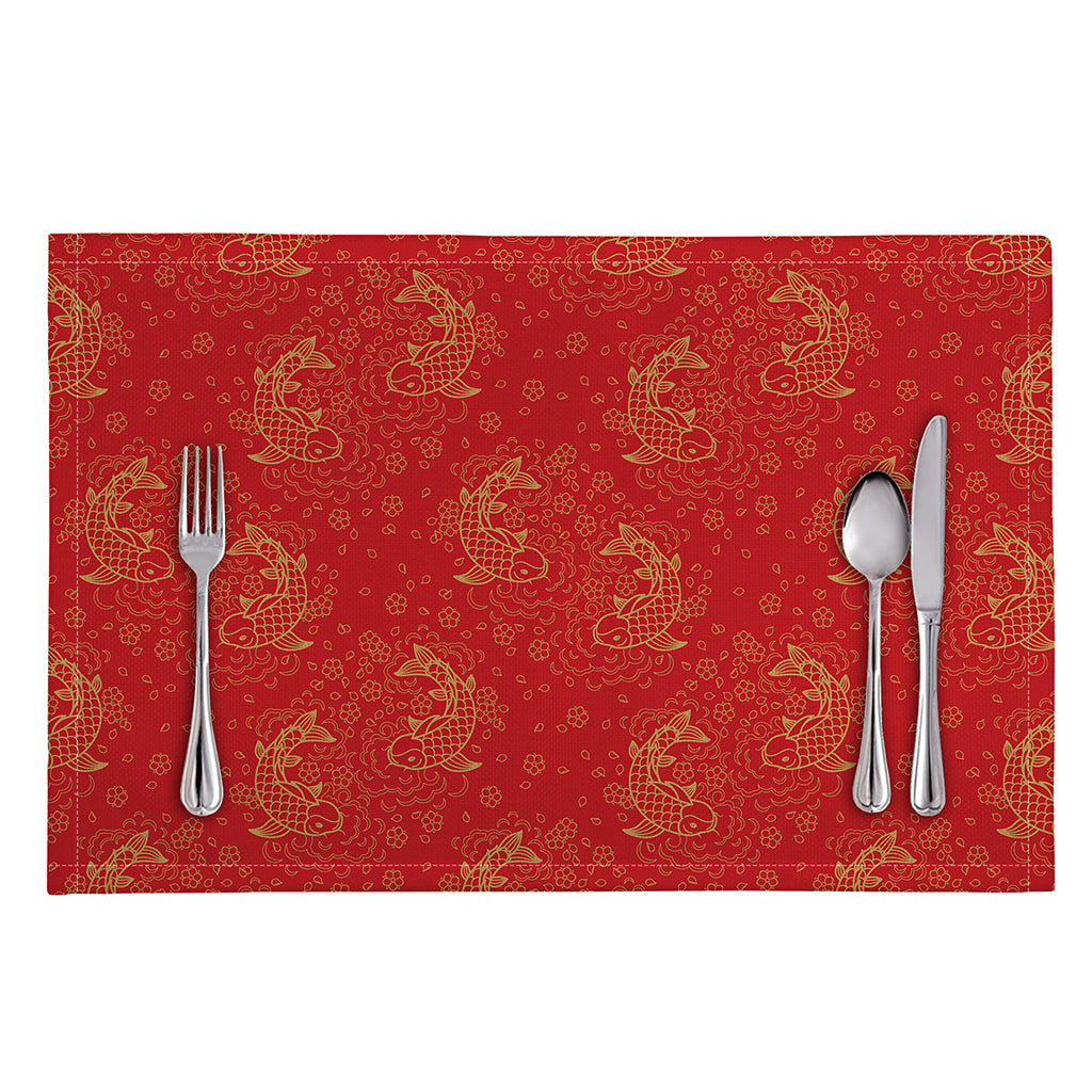 Chinese Koi Fish Pattern Print Placemat