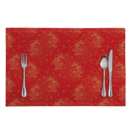 Chinese Koi Fish Pattern Print Placemat