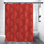 Chinese Koi Fish Pattern Print Premium Shower Curtain