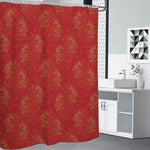Chinese Koi Fish Pattern Print Premium Shower Curtain