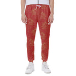 Chinese Koi Fish Pattern Print Scuba Joggers