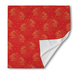 Chinese Koi Fish Pattern Print Silk Bandana