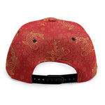 Chinese Koi Fish Pattern Print Snapback Cap