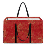Chinese Koi Fish Pattern Print Utility Tote Bag