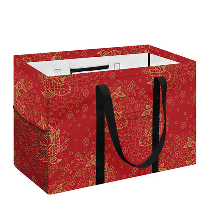 Chinese Koi Fish Pattern Print Utility Tote Bag