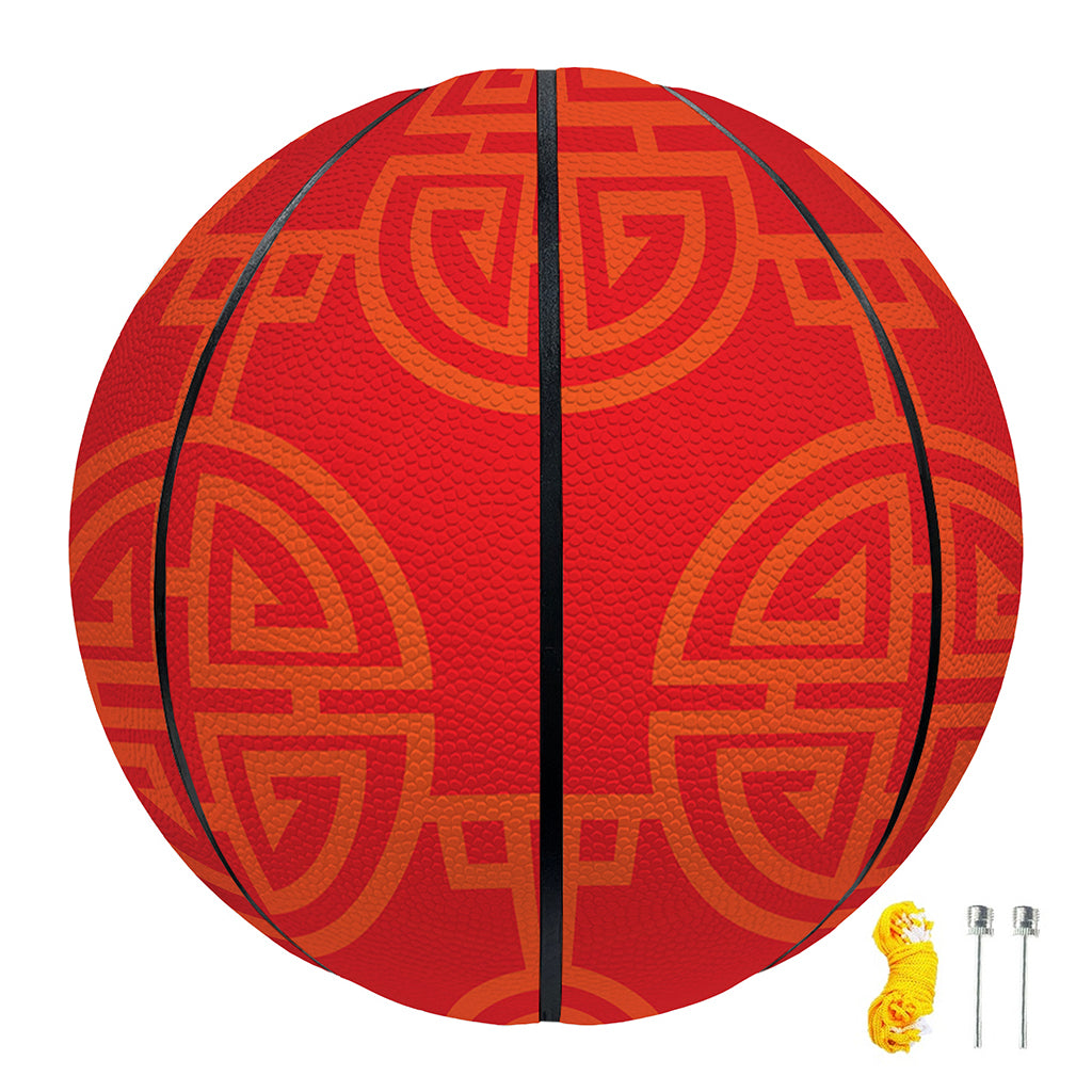 Chinese Lu Symbol Pattern Print Basketball