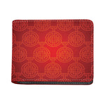 Chinese Lu Symbol Pattern Print Bifold Wallet
