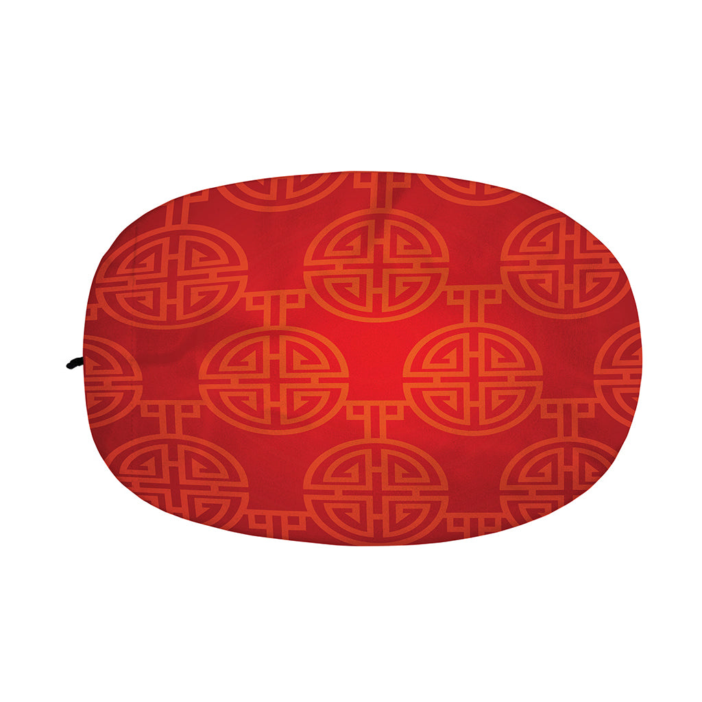 Chinese Lu Symbol Pattern Print Car Side Mirror Covers
