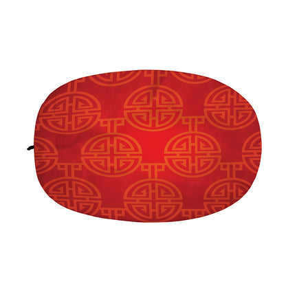 Chinese Lu Symbol Pattern Print Car Side Mirror Covers