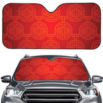 Chinese Lu Symbol Pattern Print Car Windshield Sun Shade